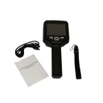 MarMonix MTV-320 Pro thermal camera unit with braided USB-C cable, wrist lanyard, and operating user manual