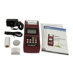 MarMonix MHT-820-DSP digital coating thickness gauge full package with user manual, calibration foils, paper roll, and charger