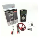 MarMonix MMU112 digital multimeter kit with test leads, accessories, user manual and packaging